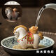 Witch Ji changes color and will make you rich immediately, tea pet ornaments, Chinese style Tang horse tea table for raising money, can raise tea sets, tea tray accessories, fine tea pets, make money immediately - temperature-sensitive color-changing model