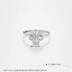 Laofu gold platinum shadow bead edge love four-leaf clover ring live ring about 3g
