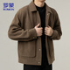 ROMON Jacket Men's Autumn and Winter Trendy Casual Loose Lapel Jacket Men's Versatile Clothes Men's Beige XL