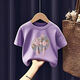 Short-sleeved thin cute style t-shirt children's summer clothes 2025 trendy girls summer pure cotton baby girl fashionable top-SL 689# back bag T white 100 (recommended 22-30Jin Jin equals 0.5 kg)