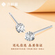 LIU GUI FU JEWELRY platinum sugar cube earrings for women 2025 new ear piercing earrings commemorative birthday gift for girlfriend and wife 1.04g platinum sugar cube earrings