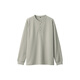 MUJI men's waffle henley collar long-sleeved T-shirt base layer hardcore sun protection light yellow S 165/84A