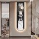 Electronic clock hanging wall long strip modern light luxury living room Wanli wall clock violent bear high-end entrance vertical strip decoration 14699 with digital display clock 14699 with digital display 30*90cm x regular painting lightless digital display screen+