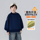 YOUYOUTONGHUA Autumn and Winter Children's Sweaters Plush Cotton Comfortable 2025 Boys Winter Clothes Western Style Inner Bottoming Shirt for Middle and Large Children Yellow Green 150 72
