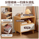 Haosenmeng Bedside Table Bedroom 2025 New Small Storage Bedside Storage Cabinet Modern Simple Extremely Narrow Bedside Table Small Apartment Recommended Goods Jisuda-Double Draw