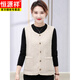 Hengyuanxiang middle-aged and elderly mothers grain velvet lamb hair vest for women 2025 autumn and winter new fashion close-fitting warm vest vest dark brown XL (recommended 105Jin Jin equal to within 0.5 kg)
