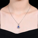 HEEKAIYI Sapphire Necklace for Women Royal Blue 18k Gold Diamond Pendant Chinese Valentine's Day Birthday Gift for Wife and Girlfriend Selected 1 Carat/Royal Blue 1 Carat Contains 18k Gold Chain