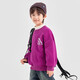 Duojia boys' velvet sweatshirt winter letter LOGO printed versatile round neck simple Korean style children's casual sports top