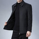 KBXNG Jimba official flagship woolen warm lapel jacket autumn and winter casual men's simple dad jacket autumn and winter black L 175