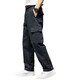 Work pants for men, wear-resistant loose six-pocket work clothes, construction site tear-proof work clothes, labor protection work pants, navy blue six-pocket work clothes 4XL 190 recommended 180-195 Jin Jin equals 0.5 kg