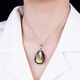 Decoration Collection Grade Natural Black Crystal Obsidian Water Drop Pendant Gold Obsidian Necklace for Men and Women as Birthday Gifts Silver Chain Gold Obsidian Collection Grade Approximately 9-12g