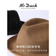 Mr DUCK Australian pure wool handmade top hat rolled edge foldable casual high-end jazz hat for men, warm and breathable in autumn and winter, royal black (top hat) M (suitable for 56-57cm head circumference)