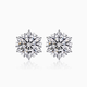 I DoPT950 platinum diamond stud earrings for women snowflake bull head six claws pair of cultivated diamond men and women same style earrings earrings 1 carat classic snowflake earrings
