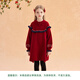 Ueki children's clothing girls' red New Year's greetings sweater dress autumn winter New Year red 170