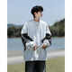 Shelley Jones national fashion sweatshirt men's autumn and winter new loose trendy round neck plus velvet retro splicing trendy brand top clothes men's black XL recommended 125-135Jin Jin equals 0.5 kg