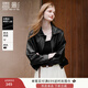 Xiangying black leather jacket for women small 2025 autumn new high-end cool and cool short pu leather jacket black S 55/80A/85-95Jin Jin is equal to 0.5 kg