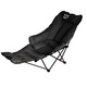 Gosoo recliner folding chair nap chair plus cotton and thickened moon chair reclining and sleeping camping chair office nap chair black