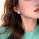 Idel Korean temperament fine glitter sugar cube imitation pearl earrings women's light luxury high-end earrings unique double-sided earrings E3782 fine glitter sugar cube earrings