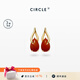 CIRCLE new products launched CIRCLE Jewelry Zhuque Series 18K Gold South Red Agate Earrings Women's Red Gemstone Earrings 18K Gold, South Red Agate
