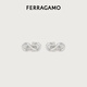 Ferragamo men's gray and white cufflinks 0784877 gift for boyfriend