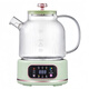 Health pot all glass 0 glue kettle office mini tea maker stewing all-in-one electric kettle home green 1.5L no tea leakage/12H smart constant temperature