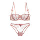 Victoria's Secret Victoria's Secret VS Leah's Secret Sexy Lace Bra Set Breathable Push-Up Shaping Pink With Briefs L 36/80B (With Panties)
