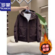 ROMON autumn and winter new men's assault quilted jacket 2025 thickened windproof workwear hooded two-cotton jacket black thick quilted XL recommended weight 135-150Jin Jin equals 0.5 kg