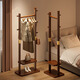Yimo coat rack solid wood floor-standing household vertical clothes rack bedroom storage storage hanger walnut color single layer 38