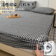 Xiyouyou 2025 new type A cotton yarn-dyed washed cotton plus baby velvet double-sided fitted sheet student dormitory single product warm velvet-black and white checkered 90*200cm single fitted sheet