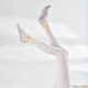 Ballet strap yoga socks women's non-slip socks breathable five-finger thin sweat-absorbent solid color Pilates socks sports socks romantic purple one size