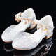 Tian Chengzhi children's high heels, Korean style little princess stage performance catwalk leather shoes, big children's dress crystal shoes, girls' princess shoes, main picture, size 28, inner length 17.8