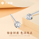 LIU GUI FU JEWELRY platinum sugar cube earrings for women 2025 new ear piercing earrings commemorative birthday gift for girlfriend and wife 1.04g platinum sugar cube earrings