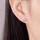 I Do platinum PT950 earrings for women, snowflake diamonds, classic six-claw pair of diamond earrings, simple temperament, fashionable and versatile for men, classic four-claw 50-point diamond earrings pair