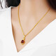 Luanjie Qiying Store Gold Necklace Pure Gold Pendant 2025 New 18K Color Gold Clavicle Chain Lover Love You Ten Thousand Years Necklace