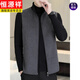 Hengyuanxiang high-end stand-up collar cashmere double-sided woolen coat for men winter down lining windbreaker mid-length woolen coat 5585 one-piece three-wear with lining khaki M 170/88A