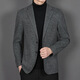 Goldlion high-end wool suit men's autumn and winter single-piece top middle-aged casual wool suit jacket medium-thick single suit 2835 light gray M 170