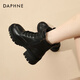 Daphne Martin boots women's new breathable short boots British style thick sole heightening versatile boots black 37