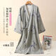 Ancient and modern (GUJIN) couples bathrobe pure cotton pajamas women's nightgown home clothes can be worn in all seasons Japanese cotton gauze breathable moisture absorption
