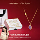 Amber Lollipop Wang Yuwen's same style crystal necklace women's light luxury niche pendant anniversary birthday gift for girlfriend and wife