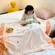 Hengyuanxiang (hengyuanxiang) children's baby blanket double-layer thickened winter baby blanket kindergarten nap quilt coral velvet cloud blanket Strawberry Rabbit-Jade color 110cm*140cm