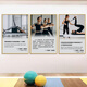 He Jiagong Pilates decorative painting Gym wall decoration hanging painting Bodybuilding studio body shaping Pilates promotion 15-How to practice Pilates 40 width x 60 height cm KT board + gold PVC edge same size