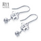 Chow Sang Sang (CHOW SANG SANG) platinum earrings Pt950 platinum butterfly hanging flower beads platinum earrings earrings 77333E