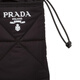 PRADA printed lettering logo detachable and adjustable neck strap drawstring shoulder bag men's black gift set (basic + original box + original handbag)
