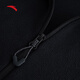 ANTA Fire Shell丨Polar Fleece Jacket Men's 2025 Autumn and Winter New Mountaineering Sports Jacket Jacket Liner Stand Collar Basic Black-3 XL