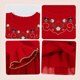 Disney (Disney) girls dress new Chinese style red New Year's greeting dress fresh and sweet daily versatile and comfortable for children big red 120