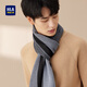 Hailan Home Scarf Men's Autumn and Winter Scarf Warm Outdoor Riding Coldproof Scarf Birthday Gift Gift Boyfriend Gift Box Khaki [Exquisite Gift Box]