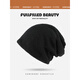 SOMUBAY Dui Dui Hat Women's Autumn and Winter Versatile Woolen Hat Warm Baotou Hat Korean Style Trendy Japanese Style 2025 New Knitted Cold Hat Black One Size (56-58cm)