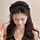 Kamalun (KAMALUN) light luxury women's headband 2025 new tassel headband face wash hairpin hairband high-end hair accessories high skull headband black tassel brand gift box