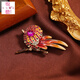 Miande's new cute glazed bird pin, small rhinestone animal brooch, sweater jacket, anti-exposure accessories corsage, glazed small fat chirp red