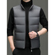 JIARMAY high-end brand men's high-end vest men's 2025 winter new thickened vest duck down short fashion stand-up collar no gray L 175